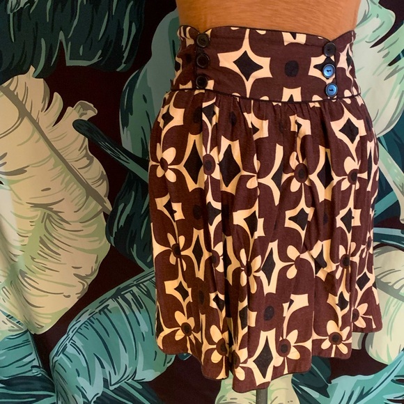 Mod linen floral skirt - Picture 1 of 10